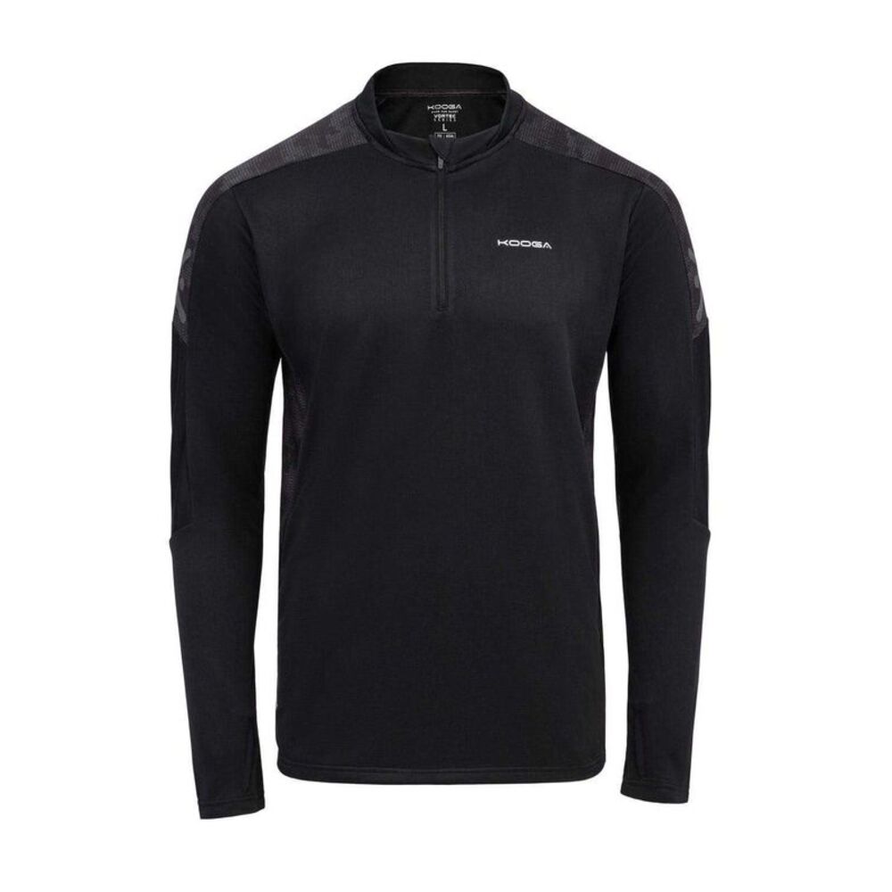 KooGa Mens Vortec Camouflage Rugby Base Layer Top / Black